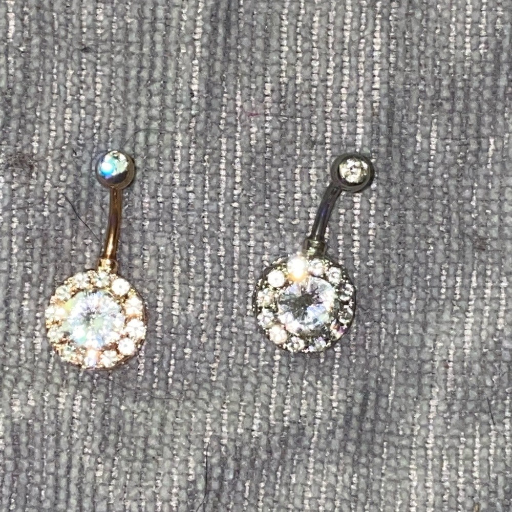 Dazzling Crystal Fashion Belly Rings in Gold and Silver